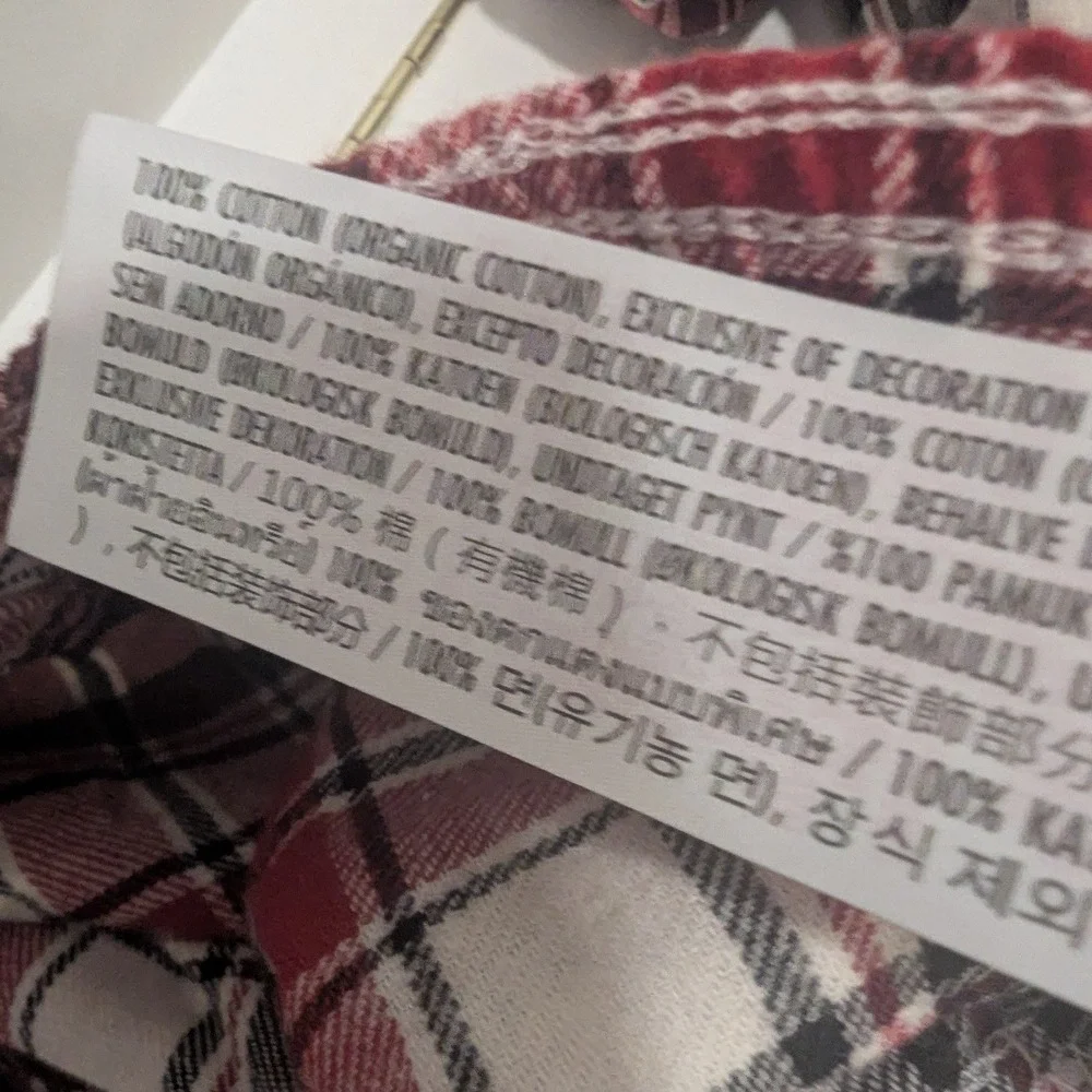 Disney Mickey Mouse Classic Plaid Pajama Set‎ Women's Sz 1X 100% Organic Cotton - Picture 10 of 13